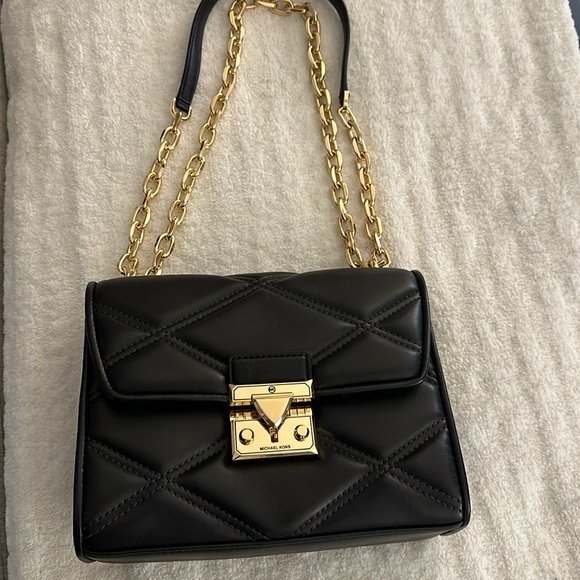 MICHAEL Michael Kors Handbags - Black quilted evening bag, never used!